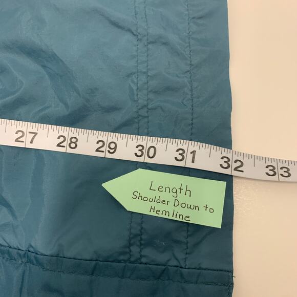 Vintage GAP Windbraker Coat Men S Teal Soft Shell Mesh Liner Full Zip 4 Pockets - Picture 11 of 12